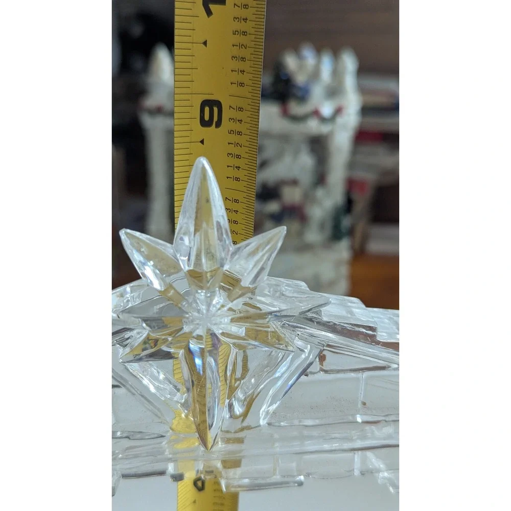 Kurt Adler battery-operated light-up LED musical acrylic nativity scene